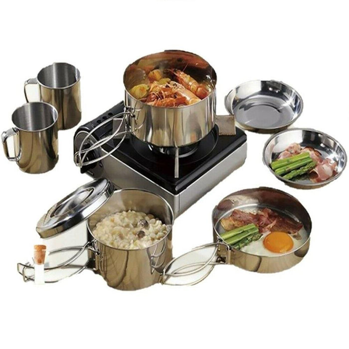 Camping Pots and Pans Cooking Camper Cookware Set