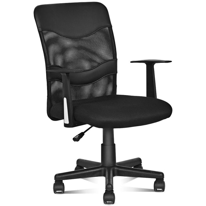 Curved Modern Ergonomic Mesh Mid-Back Office Chair