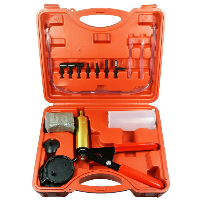 DIY Brake Bleeder Kit Handheld Vacuum Pump Gauge Test Tuner Kit 2 in 1