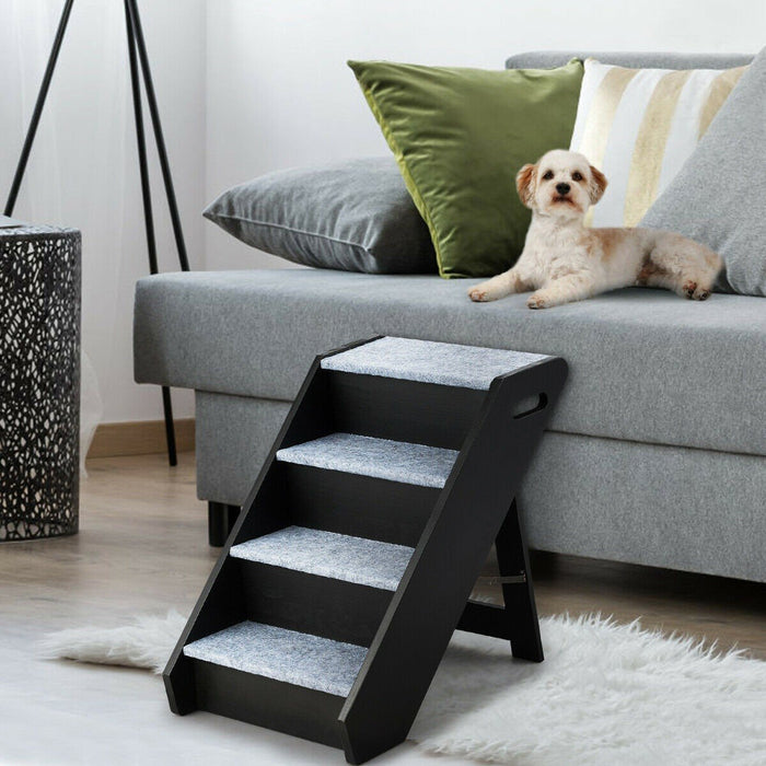 Premium Dog Stairs Steps Wooden Ramp Pet Step Stool