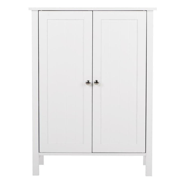 Double Door Adjustable Bathroom Floor Storage Cabinet