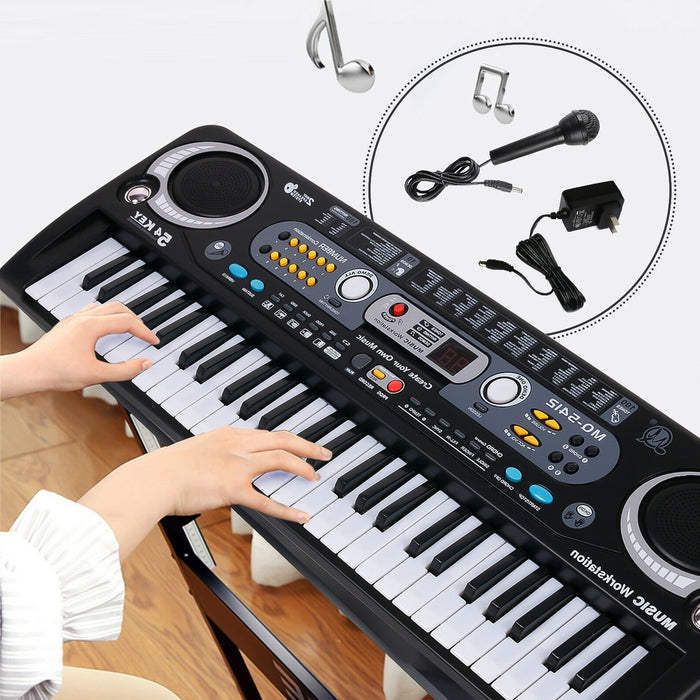 Electric Digital Portable Piano Keyboard 54 Key LCD