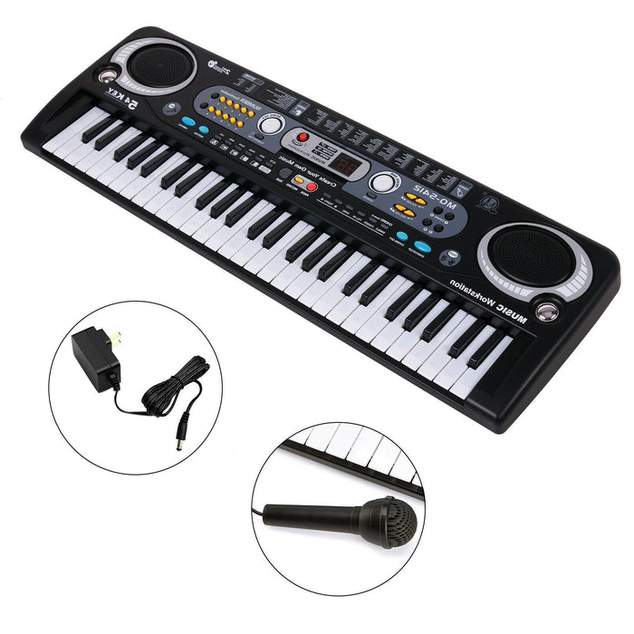 Electric Digital Portable Piano Keyboard 54 Key LCD