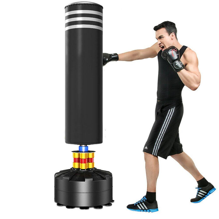 Elite Heavy Boxing Punching Bag Set Free Standing Cardio Training Kickboxing