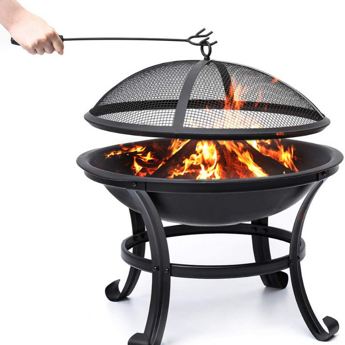 Small Portable Tabletop Fire Pit Bowl 22"