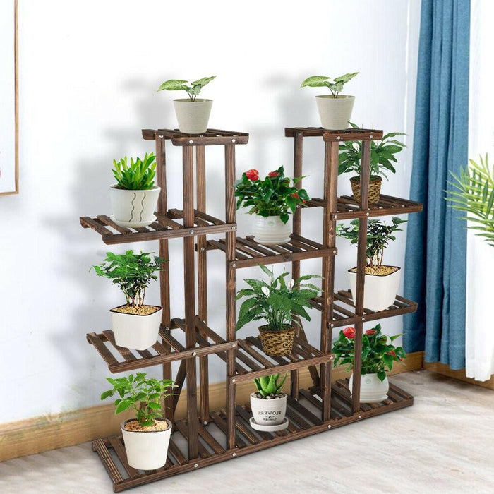 Heavy Duty Wooden Tiered Indoor Plant Stand Holder