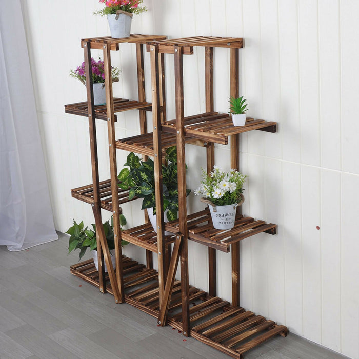 Heavy Duty Wooden Tiered Indoor Plant Stand Holder