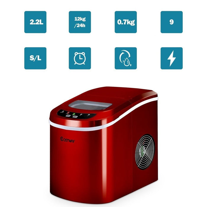 Mini Portable Electric Ice Maker Fridge Countertop Cube Sonic Ice Machine