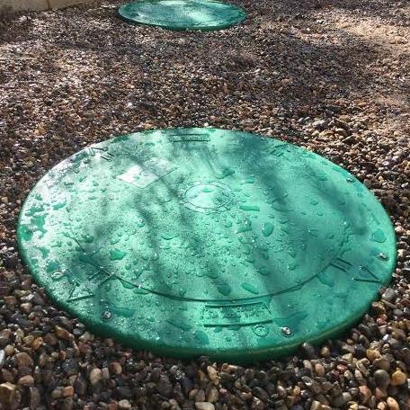 Large Flat Septic Tank Riser Replacement Lid Cover 24"