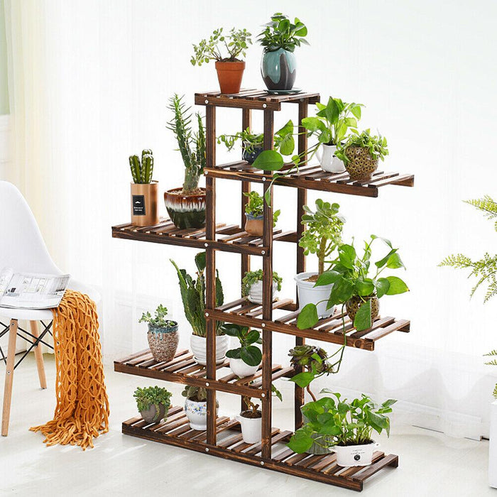 Indoor Multi Tier Plant Stand Holder Wood Flower Rack Bonsai Shelf