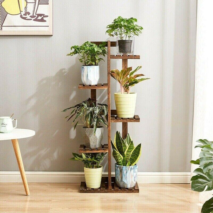 Indoor Outdoor Flower Pot Plant Stand Ladder 5 Tier