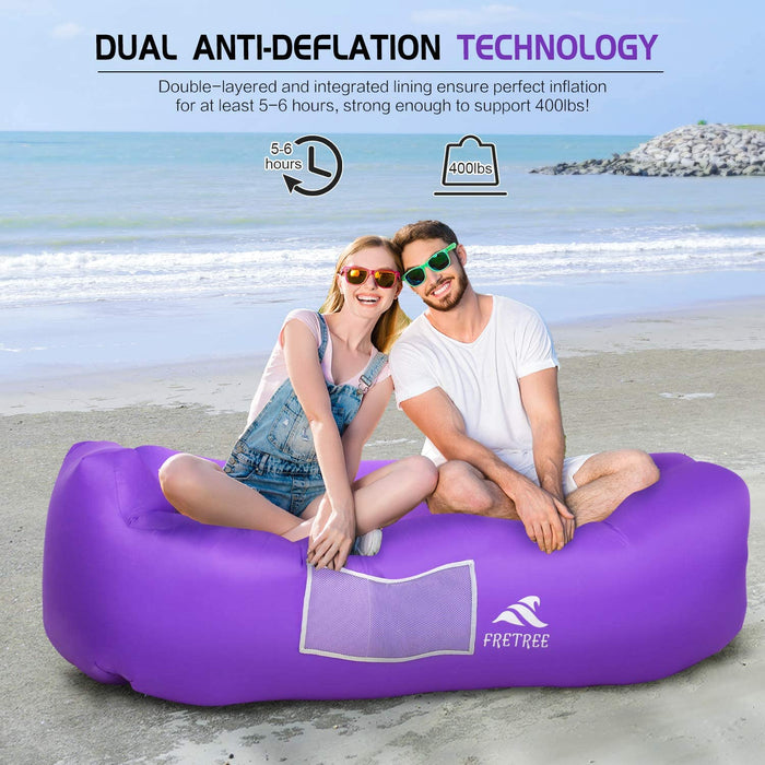 Elite Inflatable Lounger Couch Chair Portable Air Sofa Hammock Waterproof