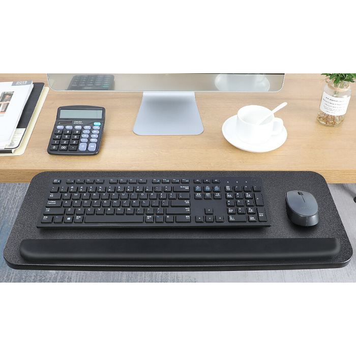 Premium Adjustable Under Desk Clamp On Keyboard Drawer Tray