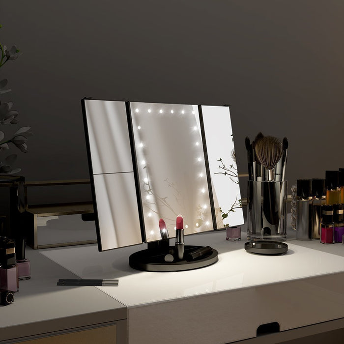 Large Lighted Makeup Mirror Adjustable LED Face Vanity Mirror