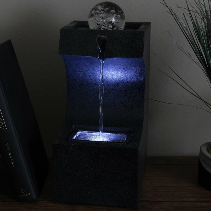 Matrix Stream Indoor Tabletop Waterfall Fountain LED Light 12in
