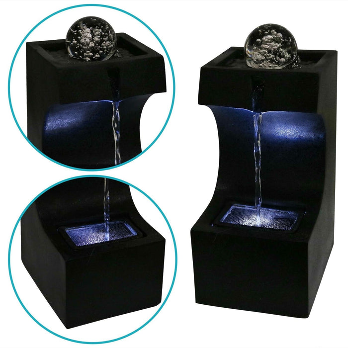Matrix Stream Indoor Tabletop Waterfall Fountain LED Light 12in