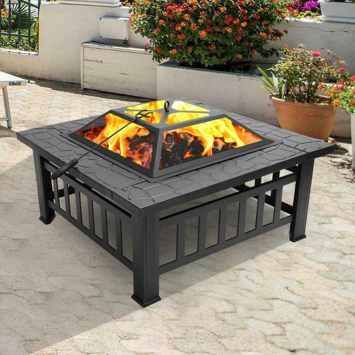 Premium Firepit Table Natural Outdoor Patio Coffee Deck Fire Pit