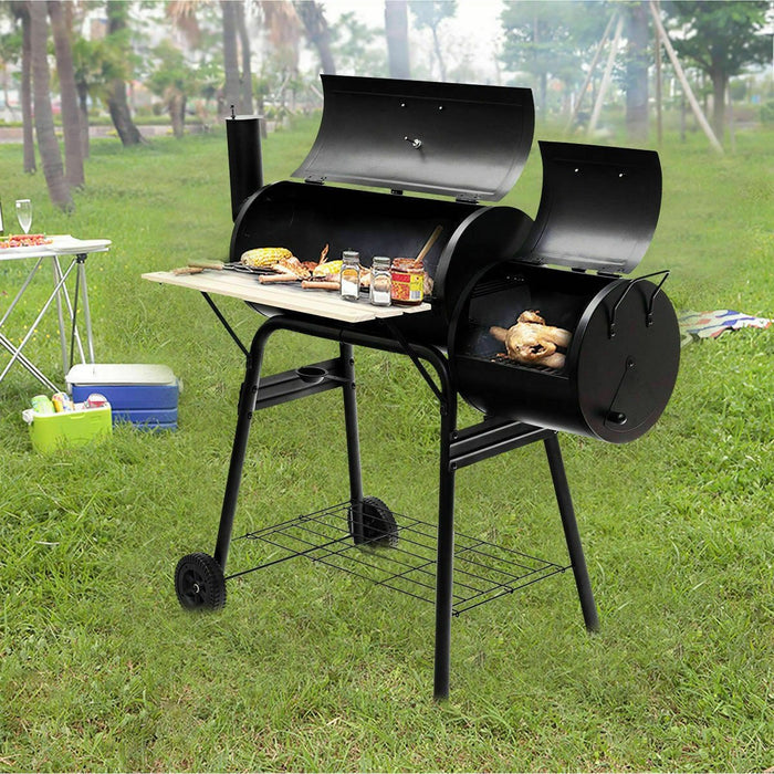 Outdoor Charcoal BBQ Grill Smoker Pit Backyard Home Garden