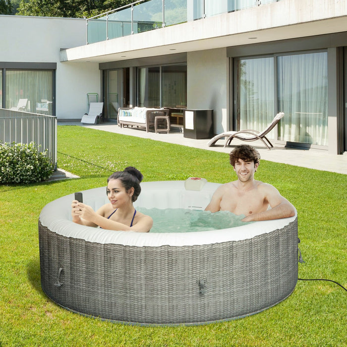 Outdoor Round Portable Inflatable 4 Person Hot Tub Spa