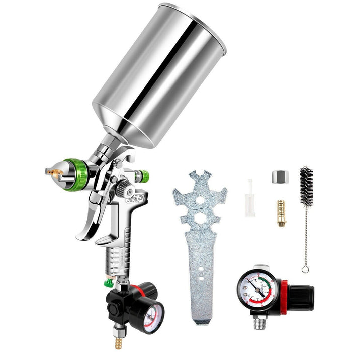 Premium Paint Spray Gun Air Sprayer Kit with Regulator 2.5mm
