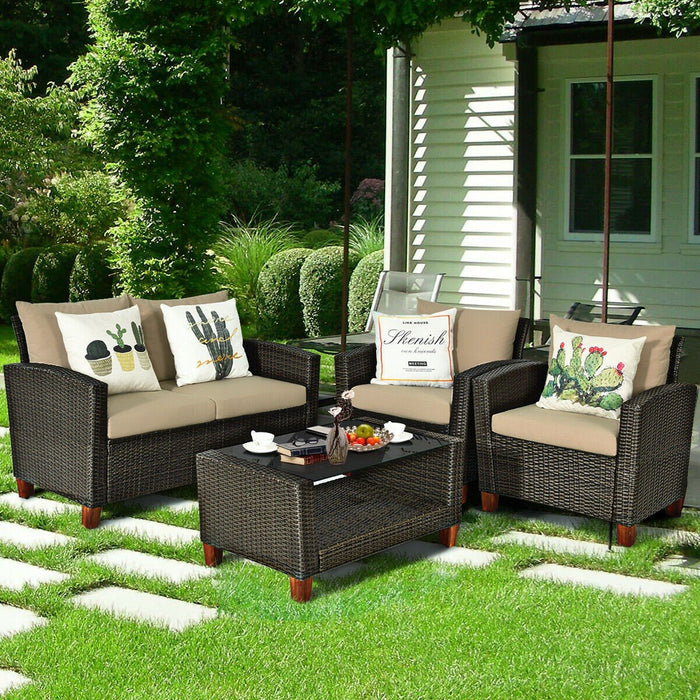 Premium Patio Furniture Set Outdoor Table and Chair Furniture Set 4 Pcs