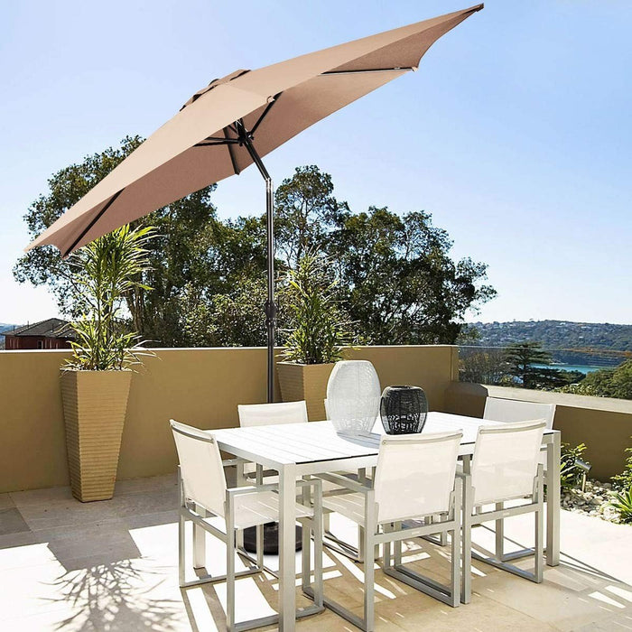 Outdoor Patio Umbrella Backyard Garden Solar Umbrella Sun Shade Cover 9"