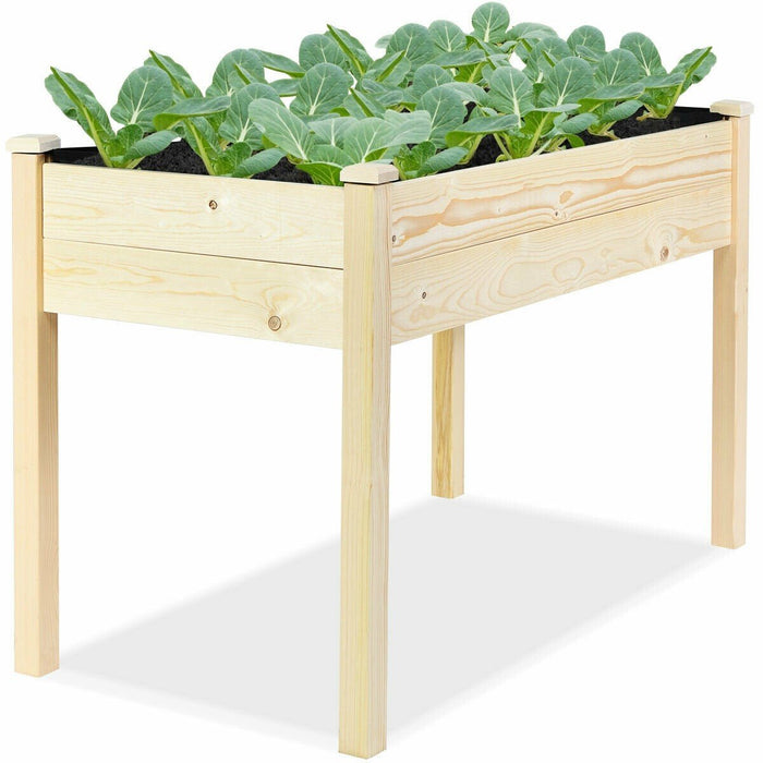 Plaint Raised Garden Bed Vegetable Wooden Elevated Grow Vegetable Planter