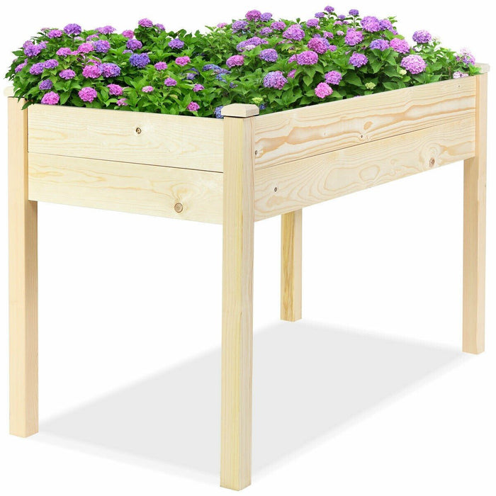 Plaint Raised Garden Bed Vegetable Wooden Elevated Grow Vegetable Planter