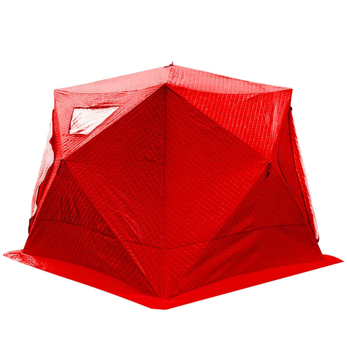 Pop Up Ice Fishing Tent Thick Warm Shanty Portable Fish Shelter