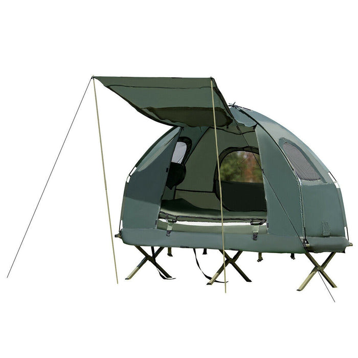 Portable Pop Up Tent Camping Sun Shelter Shade Tent with Air Mattress Sleeping Bag