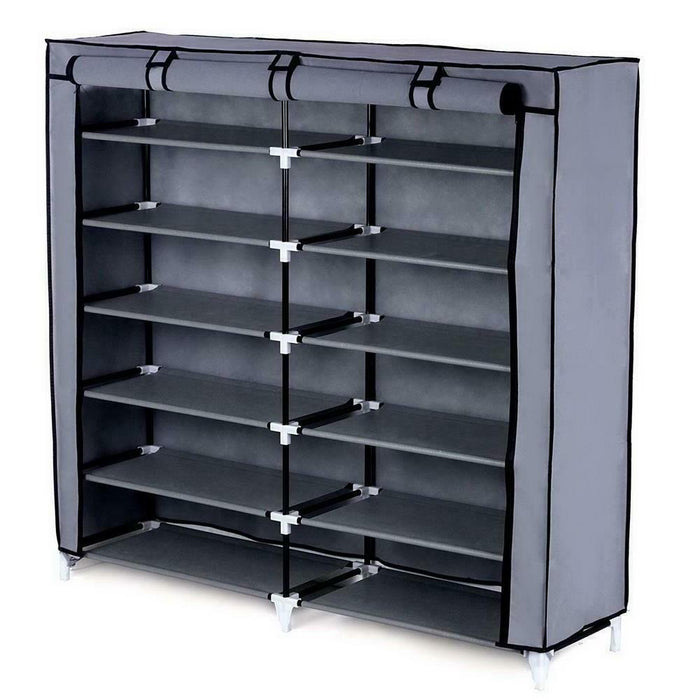Portable 7 Tier Shoe Rack Closet Storage Organizer Cabinet