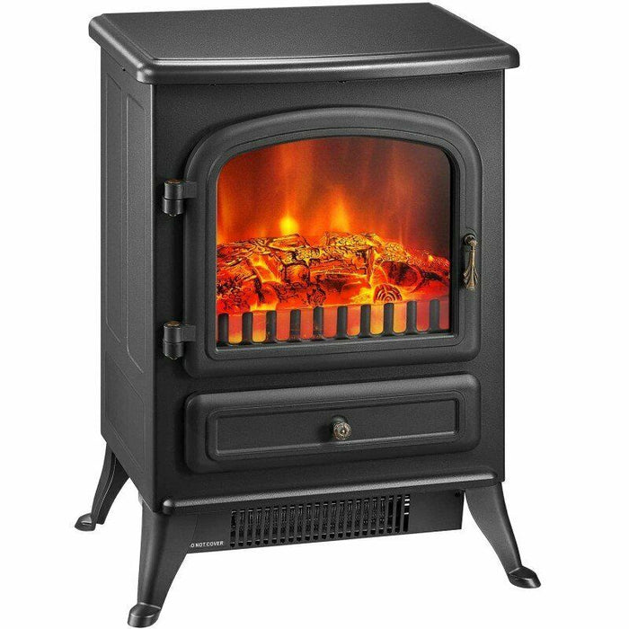 Portable Electric Fireplace Heater Stove with Realistic Flame 1500W