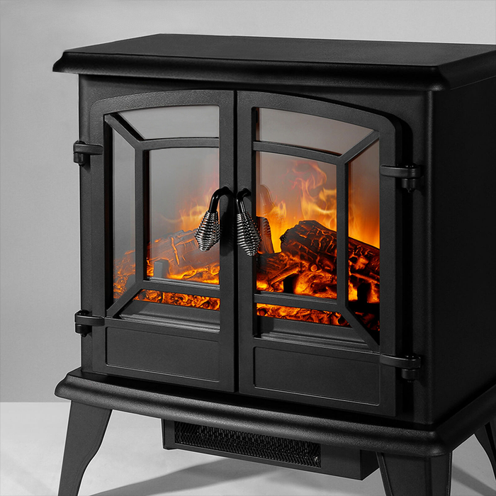 Portable Electric Fireplace Infrared Realistic Flame Space Heater