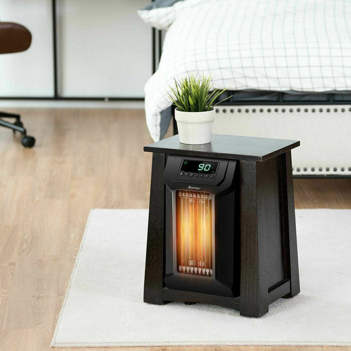 Portable Electric Space Heater Digital Quartz Outdoor Garage Heater Caster for Bedroom
