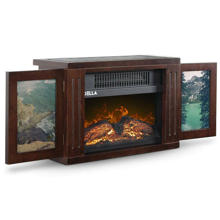 Portable Fireplace Mini Electric Wood Burn Outdoor Indoor Fireplace Heater