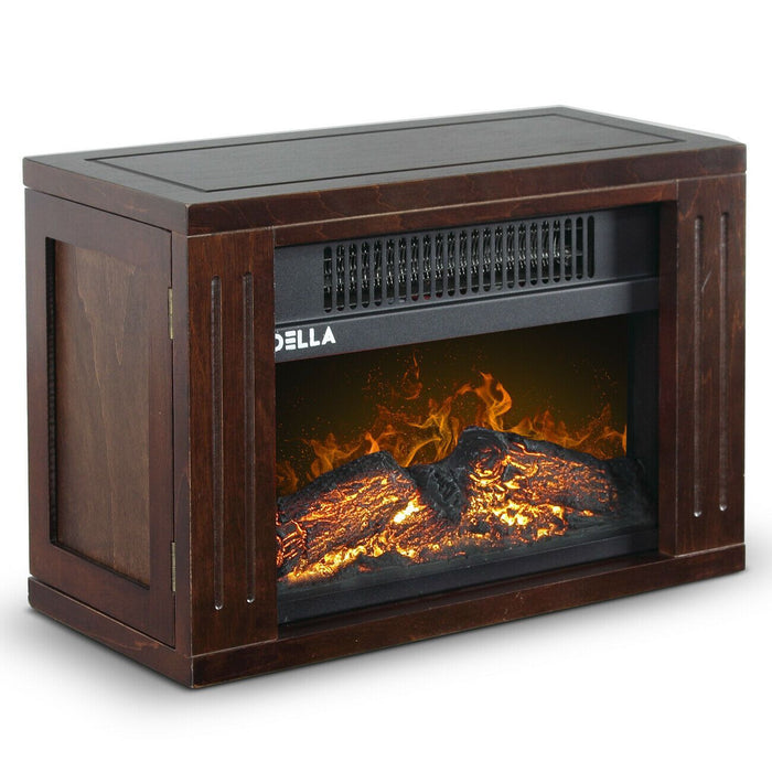Portable Fireplace Mini Electric Wood Burn Outdoor Indoor Fireplace Heater
