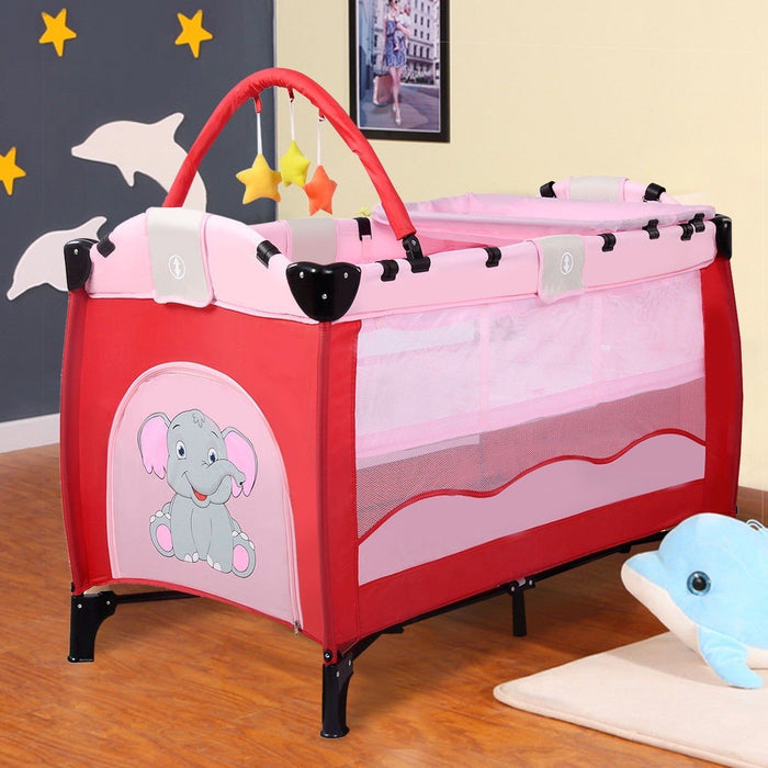 Portable Nursery Center Playyard Baby Crib Set Nest Bed