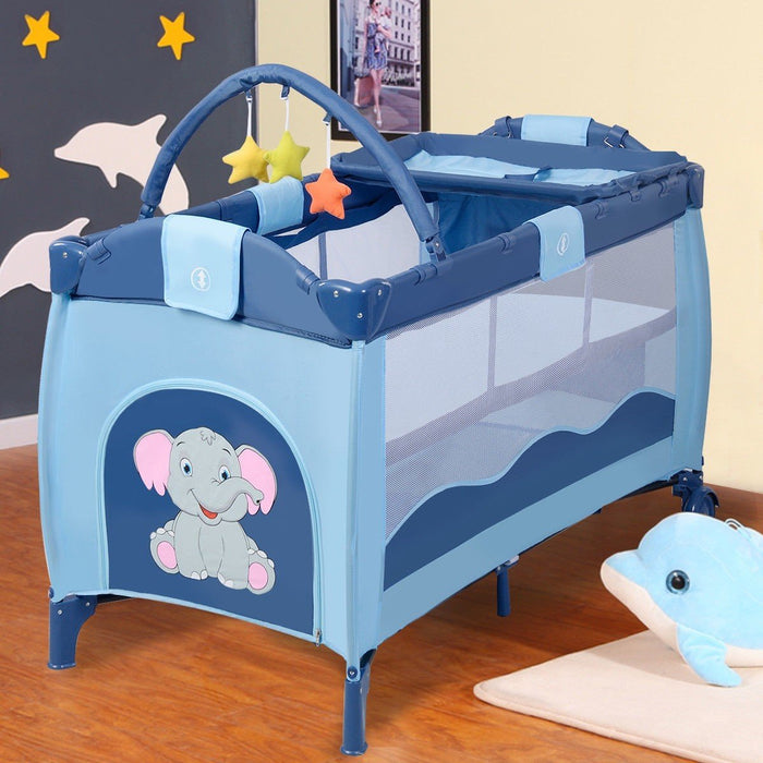 Portable Nursery Center Playyard Baby Crib Set Nest Bed
