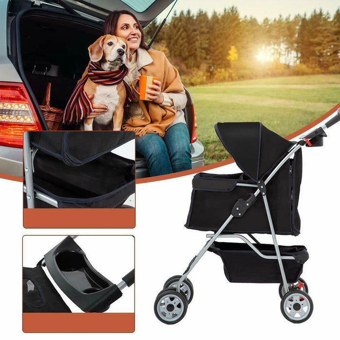 Portable Pet Carriage Stroller for Puppy Dog Cat