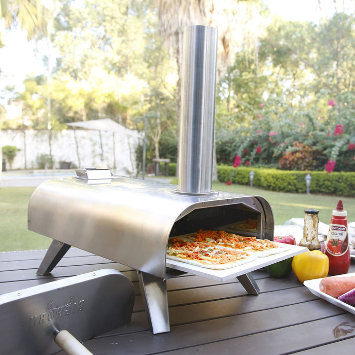 Portable Pizza Oven Outdoor Pellet Grill Wood BBQ Smoker