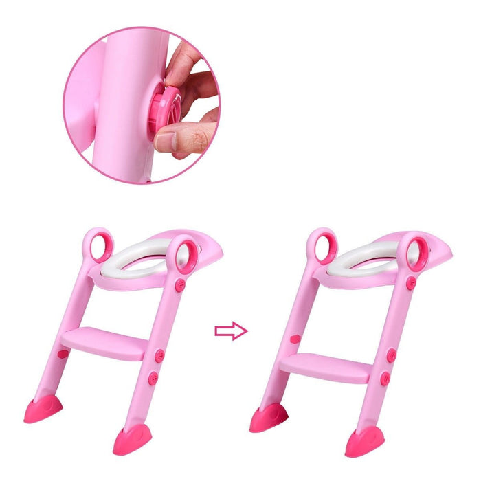Potty Chair Training Seat Baby Child Toddler Toilet Trainer Step Stool Ladder