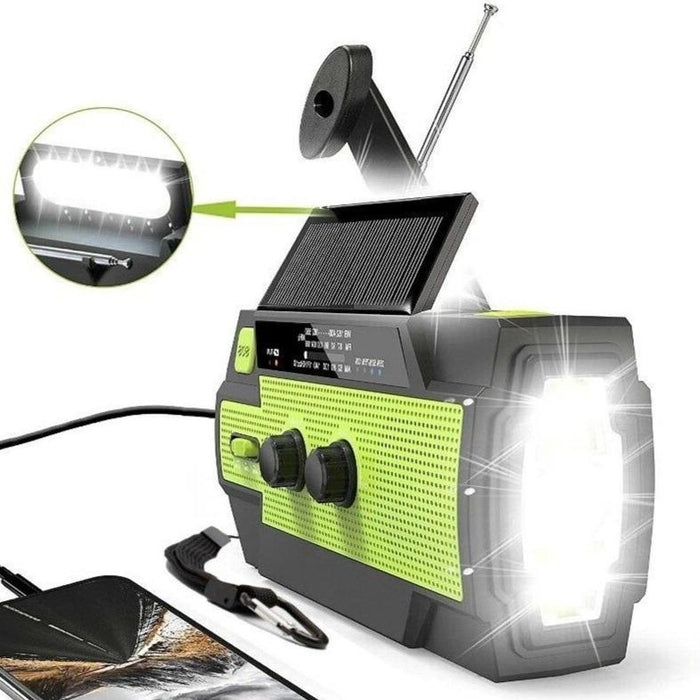 Power Bank Emergency Solar Hand Crank Radio Charger
