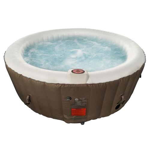 Aleko 4 Person Round Inflatable Hot Tub Spa with Cover