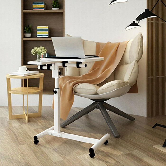 Premium Adjustable Over Bed Table Rolling Height Angle Stand