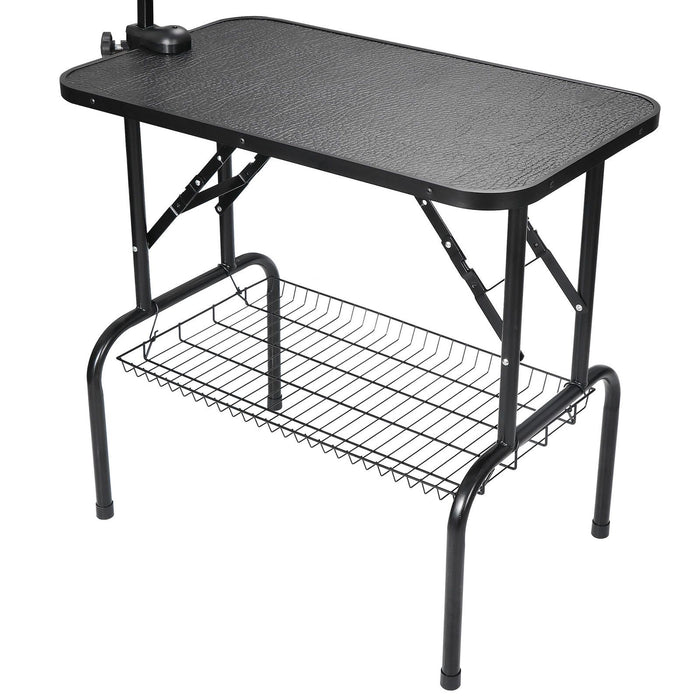 Premium Adjustable Pet Dog Small Grooming Table with Arm