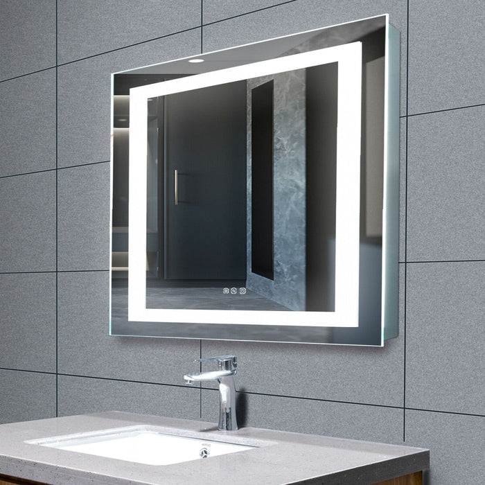 Premium AntiFog LED Light Bathroom Mirror Wall with Touch Button