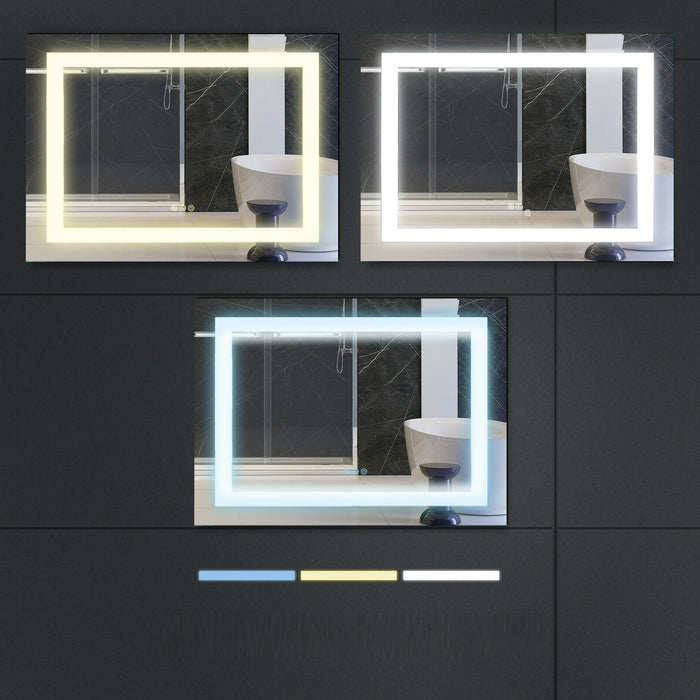 Premium AntiFog LED Light Bathroom Mirror Wall with Touch Button