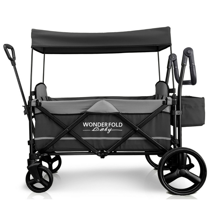 Premium Baby Wagon Stroller X2 2 Passenger Double Stroller Gray