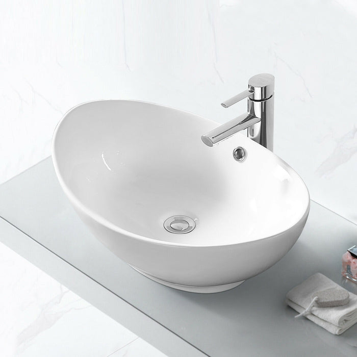 Premium Bathroom Ceramic Vessel Basin Sink Bowl Pop Up Drain Combo