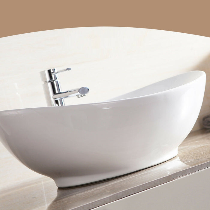 Premium Bathroom Ceramic Vessel Basin Sink Bowl Pop Up Drain Combo